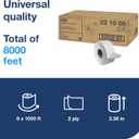 Tork Jumbo Toilet Paper Roll White T22, Universal, 2 ply, 8x1000', 221008