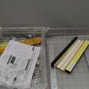 Pull out Cabinet Organizer, Stainless Steel 2-Pack Slide out Drawer with Silent Full-Extension Slides, Adhesive Roll out Can Spice Storage Basket Shelf Rack for Pantry, Kitchen, Bathroom, Home Closet