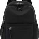 Tanweibago Mini Nylon Women Backpacks,11L Small Ladies backpacks Casual Lightweight Women Shopping Travel Daypack (Z1-black)
