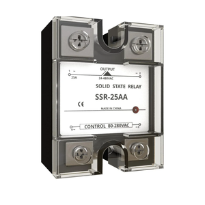 MAKERELE SSR-25AA Solid State Relay Input 80-280V AC to Output 24-480VAC 25A Single Phase Semi-Conductor Solid State Relay Module, Pack of 2