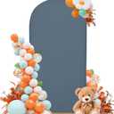 4FT Mini Arch Cover  Petite Stretch Fabric for Baby Showers, Kids Birthdays & Photo Corners  Dusty Blue Backdrop for Small Events & Tablescapes