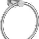 FORIOUS Towel Ring, SUS304 Stainless Steel Modern Hand Towel Holder Rack Hanger Round for Bathroom Wall Mounted, Ideal for Bath, Kitchen, RV, Brushed Nickel