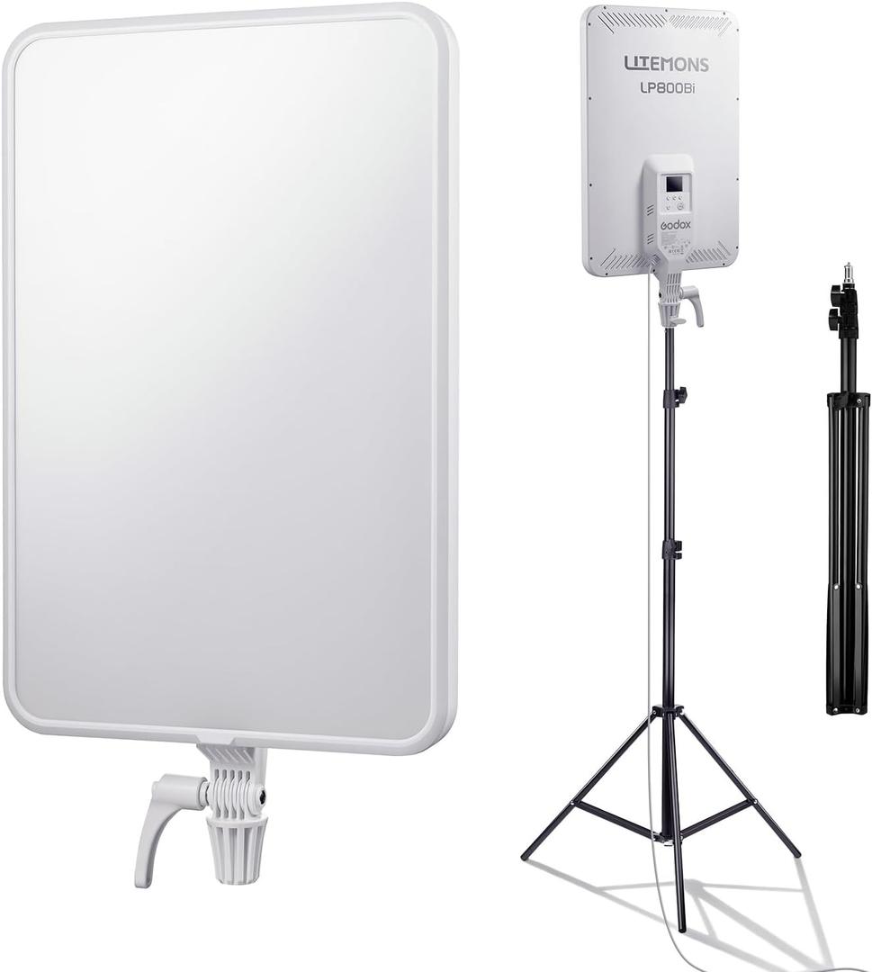 Godox LP800Bi 85W Bi-Color LED Video Light w/Stand, 2800K-6500K, 0-100% Dimmable LED Panel Light, 180°Adjustable Angle, APP Control, CRI96+ TLCI98+, Studio Soft Light for Video Photography