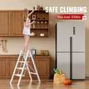 4 Step Ladder, Folding Step Stool with Anti-Slip Wide Pedal
