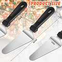20 Pcs Pizza Spatula Bulk Pie Server Pie Cutter Cake Cutter Stainless Steel Cake Serving Spatula Non Slip Easy to Grip Baking Triangular Spade Plastic Handle Shovel for Desserts Pizza Pie Cake