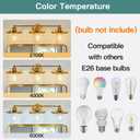 ZGLAOJT 3 Light Vintage Vanity Light Gold Bathroom Light Fixtures Over Mirror., 27.16 inches