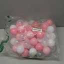 GOGOSO Ball Pit Balls for Toddler, Baby Plastic Playballs Kids Soft Pastel Pelotas Non-Toxic BPA-Free 2pink+White+Clear 100 Balls