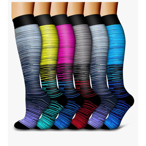 Bluemaple 6 Pack Copper Compression Socks for Women and Men Circulation-Best Support for Medical, Running,Nursing,Athletic