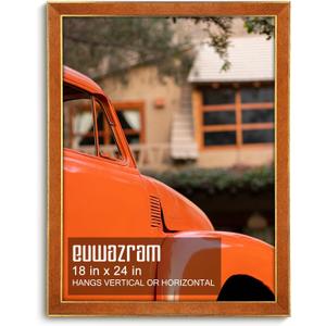 Suede 18x24 Frame - Single Frame, Christmas Elegant Brown 18 x 24 Poster Frame, 18x24 Picture Frame for Artwork Puzzles Photos and Movie Posters