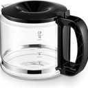 10-Cup Glass Coffee Carafe Compatible with De'Longhi 3066 3067 3093 3094 3111 3112 Kf140 Kf863, Coffee Pot Compatible with 7313283649, Espresso Carafe Machine Parts