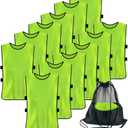 12 Pack Pennies for Soccer Scrimmage Vest Practice Jersey for Adult Youth