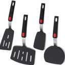 Silicone Spatula Turner Set of 3, Wiztoynia 600F Heat Resistant Cooking Spatulas for Nonstick Cookware, BPA Free Rubber Spatula Large Kitchen Utensils Set for Egg, Pancake, Burger, Fish