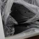 Tribesigns 63 Inch Executive Desk with File Cabinet, L Shaped Office Desk with Drawers and Storage Shelves, Business Furniture Set Workstation for Home Office, Gray and Black