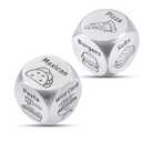2 PCS Food Dice Game Anniversary Steel Gifts for Couple Wife Husband Food Decision Dice for Couple Mom Dad Son Daughter Date Night Game Christmas Valentines Gifts for Him Her Girlfriend Boyfriend