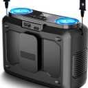 chillgo 20000mAh Portable Fan,Ture High Speed Dual Motors with 200% Powerful Airflow, Up to 135Hours and Rechargeable Personal Neck Waist Wearable Fans for Travel,Camping,Outdoor,Jobsite,Sports,Golf (Black)