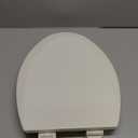 Bemis 7300SLEC Slow Close Toilet Seat, Easy Clean Hinges and Durable Plastic Seat, Made in USA, Elongated, White
