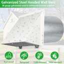 4Inch Dryer Vent Cover Outside,4"Dryer Vent Cover Outdoor,Exterior Vent Cover Dryer Wall Vent Exhaust Vent Dryer Vent Hood Cover Cap,Hooded Wall Vent with Screen&Damper for Dryer Duct HVAC Exhaust Fan