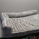 BFPETHOME Orthopedic Dog Bed for Large Dogs-Big Waterproof Sofa Dog Bed with Removable Washable Cover, Washable Pet Bed with Waterproof Lining and Nonskid Bottom,Pet Bed for Large Dogs (36.0"L x 27.0"W x 3"Th, Grey)