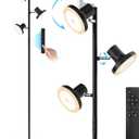 SIBRILLE 36W LED Tree Floor Lamp, Modern Dimmable Standing Lamp with Remote & Touch Control, 4 Color Temperatures, 3 Rotatable LED Light Floor Lamps for Living Room, Bedroom, Office