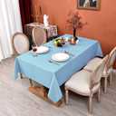 MEANMOY Baby Blue 210GSM Water & Stain Resistant Rectangle Tablecloth for 8 Foot Table Solid 60 x 120 Inch Rectangular Table Cloth in Wrinkle Free Washable Polyester Fabric for Wedding, Party, Banquet