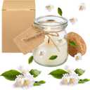 MTLEE 25 Pcs Wedding Jar Candles for Guests Wedding Candle Gift Natural Wax Candles with DIY Tag Cards for Bridesmaid Baby Shower Party Favors Home Supply Decor, Scents of Jasmine
