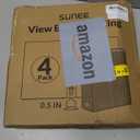 SUNEE 3 Ring Binder 1/2 Inch 4 Pack, Clear Half Inch View Binder Three Ring 0.5" PVC-Free (Fit 8.5x11 Inches) for School or Office Supplies, Neutral Aesthetic