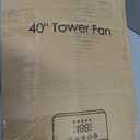 Abolee Tower Fan for Bedroom, 90° Oscillating Bladeless Standing Fan with Remote, 27ft/s High Velocity, 40 Inch, 32dB Quiet for Sleep, 3 Speeds, 4 Modes, 12H Timer, Auto Mode, Home Office Indoor black