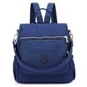 MINTEGRA Women Shoulder Backpack Multi-Pocket Nylon Purse Large Capacity Waterproof Casual Daypack, 11.8*6.3*11.8inches
