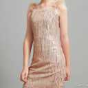EXARUS Girls Sparkle Dress Sequin Tassel Teen Bodycon/A-Line Splice Furry Strap Graduation Dance Party Kids Cute Dresses