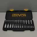 Byondeth Curtain Rods for Windows 16 to 144 Inches Adjustable Length 1 Inch Diameter Window Curtain Rod with Aluminium End Cap, Antique Bronze