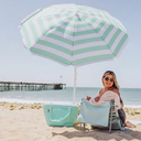 Beach Umbrella 200cm × 8ribs, Polyester Fabric with Tassels UPF 50+