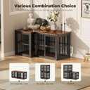 Lyromix 27'' Dog Crate Furniture with 3 Doors for Puppy Small Dogs
