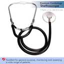NOVAMEDIC Adult Size Self Taking Black Aneroid Sphygmomanometer, Stethoscope Kit - Professional Blood Pressure Machine with Manual Inflation Cuff w/D-Ring, 8.7-16.5", BP Monitor Kit w/Carrying Case