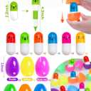 Easter Basket Stuffers Novelty Pen Transform Filled Easter Eggs with Toys Inside, 12 Pack Easter Party Favors Kids Toddlers Surprise Egg Fillers 12 Eggs 12 Pen Total 24 Classroom Exchange Gift Hunt