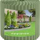 Metal Garden Edging Border, Corrugated Steel Landscaping, DIY for Lawn (Green, 6 Inch x 10FT)