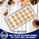 Mimorou 12 Pcs Baking Sheet Stainless Steel Cookie Sheet Small Metal Pans Professional Rectangle Oven Trays Kitchen Baking Cooking Oven and Toaster, Dishwasher Safe(13.7 x 9.8 Inches)