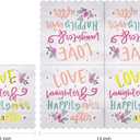 2 x LeZakaa 50Pcs Wedding Napkins-Love,Laughter,Happily Ever AfterLettering Gold Foil Design 3 Ply Disposable Paper Napkin Bridal Shower Tableware Party Supplies for Wedding, Engagement-6.5x6.5" Folded