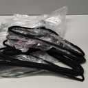 HOUSE DAY Black Velvet Hangers 60 Pack, Non Slip Clothes Felt Hanger Heavy Duty for Coat, Premium Slim Space Saving Suit Hangers for Closet Organizer, 360 Rotating Silver Hook