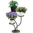 3 Tier Plant Stands Indoor, Corner Small Plant Stands For Multiple Plants, Tiered Plant Holder Stand Flower Display Shelf for Patio Garden Living Room Balcony outdoor Bedroom