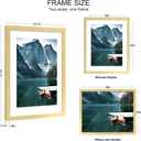 Hongkee 24x30 Frame Set of 2, Gold Wood Style - Display Posters 18 x 24 with Mat or 24x30 without Mat, Wall Mounting Horizontal and Vertical