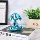 Small Balloon Dog Statue Home Decor, Yoga Dog Statue Ornament, Blue Balloon Dogs Figurines Crafts Cute Room Decor, Living Room Desktop Decorations, Animal Statues Shelf Decors