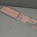 Crystal Jelly Keycap, Pink Shine Through Custom Keycap, 135 Keys OEM Profile Keycaps Set, Cute Translucent Keyboard Keycaps for 61/68/84/87/98/100 Cherry MX Mechanical, Pink