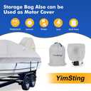 1200D Waterproof Boat Cover - Fits 17' to 19' ft Bass, V-Hull, Tri-Hull, Fish & Ski, Runabout Bowrider Boats - Heavy Duty Canvas Gray