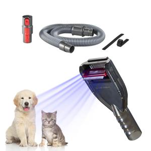 Brush Hair Deshedding Tool for Dogs&Cats Professional Shedding Fur Remover Comb as Vacuum Cleaner Attachment Kit for Dyson V15 V12 V11 V10 V8 V7 V6