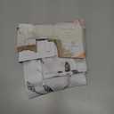 No. 918 Francine 2-Pack Embroidered Foliage Semi-Sheer Rod Pocket Kitchen Curtain Tier Pair, White/Gray, 54" W x 36" L (2 Panels)