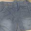 Womens Mid Rise Wide Leg Jeans Casual Baggy Pull-On Jeans Trendy Long Denim Pants with Pockets (Blue, S)
