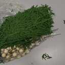 40Pcs Christmas 3D Artificial Pine Branches and Holly Berry Picks, 12.6 Inch Real Touch Faux Cedar Stems Fake Foliage Greenery Sprigs for Vase DIY Crafts Wreath Garland Holiday Decor (40, White Berry)