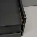 Bamboo Desk Organizer with Drawers Wooden Desktop Storage Drawers for Bills Office Supplies Kitchen Utensils Organizing Tool for Home Classroom Organization No Assembly (2 Drawers, Black)