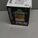 Proctor Silex Electric Citrus Juicer Machine, Large 34 oz. Pitcher, Pressure Activated, 2 Reamers for Big and Small Fruit, Pulp Control, for Orange, Lemon, Grapefruit Juice, White & Green (66340)