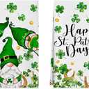 XCHI Gnomes Green Shamrocks Clovers Horseshoes St. Patrick's Day Kitchen Towels Dish Towels 18x26 Inch Home Kitchen Decorations Hand Towels Set of 2 Drying Dishcloth